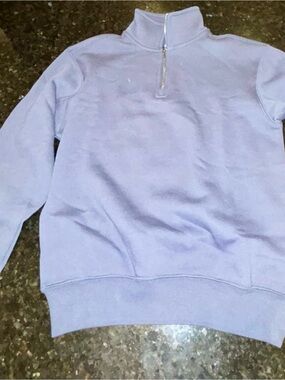 Tilly's Men's Light Purple Quarter-Zip Pullover